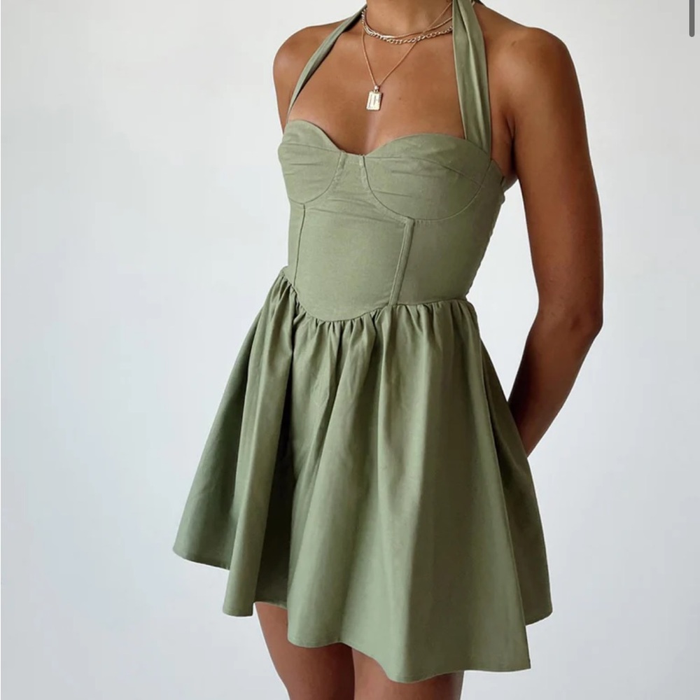 NWT HALTER TIE MINI DRESS